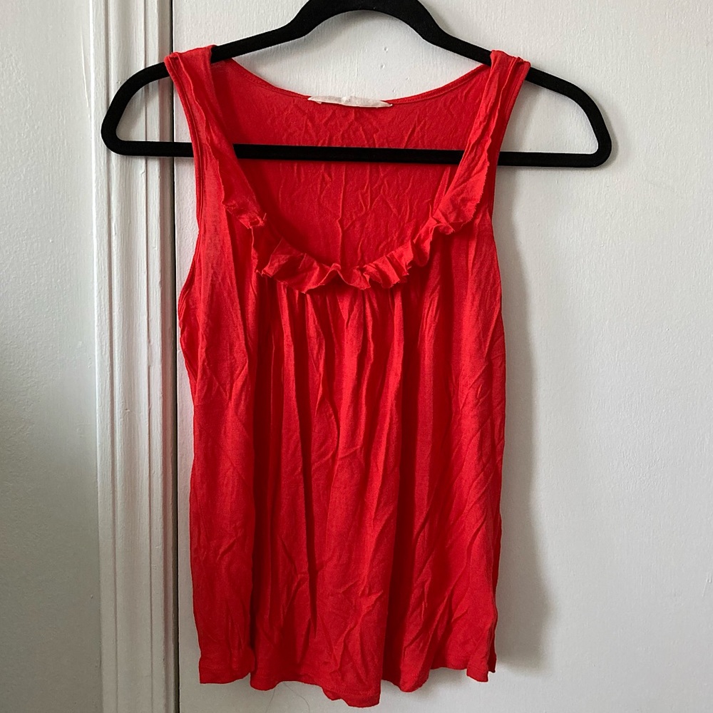 Old Navy ruffle tank- coral